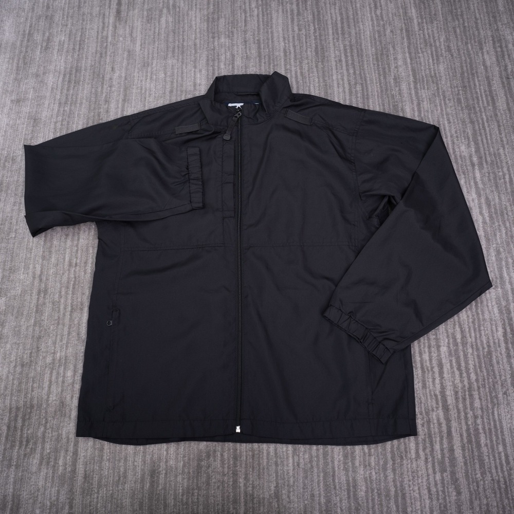 Men's Black Lightweight Zip-Up Windbreaker